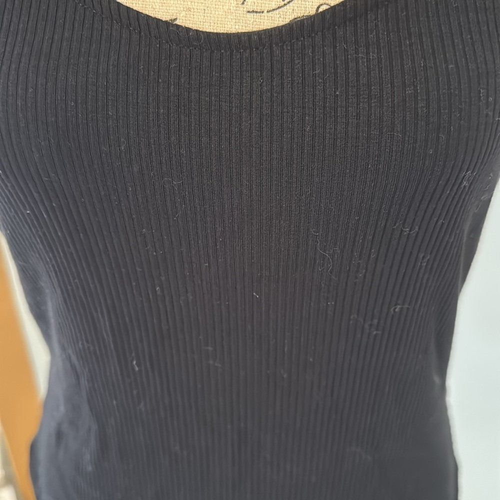 TWO (Black And Tan) Low Back Ribbed Body Suit - Picture 2 of 8